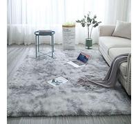 GOPG Fluffy Tapis, Poilue Antidérapant Respirant Tapis en Microfibre Approprié Au Couloir du Salon de La Chambre-Gris d'eau-140x200Cm(55x79Pouces)