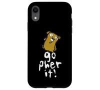Gopher, drôle et Mignon, Dit qu'il Faut Faire Un Jeu de Mots Positif Coque pour iPhone XR