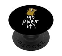 Gopher, drôle et Mignon, Dit qu'il Faut Faire Un Jeu de Mots Positif PopSockets PopGrip Adhésif