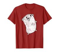 Gopher Go Language Grunge Logo Gopher T-Shirt