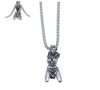 Goplnma Collier Pendentif Déesse de la Souffrance en Argent Sterling Symbole de Force et de Résistance Bijoux Vintage Argent pour Homme et Femme