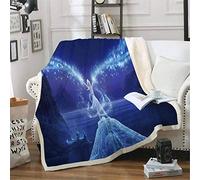 Goplnma - Couverture Elsa & Anna - Couverture Douillette Elsa pour Enfants et Adultes - Impression numérique 3D - Multicolore (100 x 140,15)