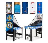 GOPLUS 10 en 1 Table Multijeux, Table Baby Foot avec Billard, Hockey sur Glace, Tennis, Basket-Ball, Hockey, Fléchettes, Tir à l'arc et Flipper, Accessoires Complets, pour Enfants 8 + Ans