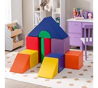 GOPLUS 11 Pcs Parcours de Motricité Bébé, Module Motricité en Mousse Simili Cuir, Remplissage Haute Densité, Jouet Montessori pour Enfants 3 Ans+