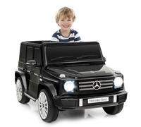 GOPLUS 12V Voiture Électrique Enfants Mercedes Benz G500, avec Télécommande 2,4G, Effets Sonores Lumineux & Klaxon, 3-6 kmh, Style Classique pour 3 Ans+, Charge 30kg (Noir)