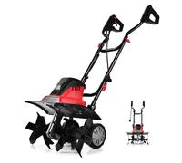 GOPLUS 1500W Motobineuse Électrique 6 Lames, Motoculteur Puissante avecProfondeur de Travail 22CM, Interrupteur à Double sécurité avec Roue pour Jardinage et Cultivateur