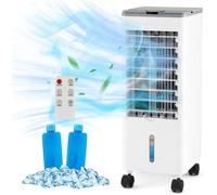 GOPLUS 2,8L Climatiseur Mobile sans Évacuation-3 Vitesses 2 Blocs de Glace,Minuterie 12H-avec Télécommande Gris