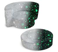 GOPLUS 2 en 1 Canapé Enfant Convertible, Canapé-lit en Flanelle pour Enfant, avec Housse Amovible et Lavable, Mousse à Haute Densité, Lumineux dans Noir, pour Salle de Jeux