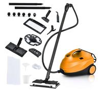 GOPLUS 2000W 1,5L Nettoyeur Vapeur Electrique, 4 Bar, Volume de Vapeur Réglable, Temps de Chauffe 5-6Min,19 PCS Accessoires,Orange
