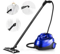 GOPLUS 2000W 1,5L Nettoyeur Vapeur Electrique, 4 Bar, Volume de Vapeur Réglable, Temps de Chauffe 5-6Min,19 PCS Accessoires, Bleu