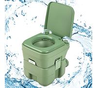 GOPLUS 20L Toilette Seche Portable, WC Mobile Chimique pour RV, Voitures Voyage en HDPE, Charge 150KG, 41x35x41CM (Vert)