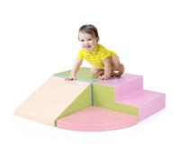 GOPLUS 4 Pcs Parcours de Motricité Bébé, Module Moticité Bébé en Mousse EPE, Revêtement en Simili Cuir, Convient pour Enfants 3 Ans+, BJouets Montessori pour Grimper, Ramper (Vert)
