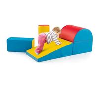 GOPLUS 5 PCS Parcours Motricité Bébé avec Fermeture Clair, Module Motricité Bébé en Mousse PU Lavable avec Remplissage en EPE, Jouets Éducatifs Convient pour Enfants d'Âge Préscolaire, Grimper, Ramper