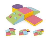 GOPLUS 6 PCS Parcours Motricité Bébé en Mousse EPE, Module Motricité Bébé Différentes Formes & Couleurs, Jouet Montessorri d'apprentissage pour 1 Ans+, pour Ramper/Grimper (Multicolore)