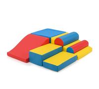 GOPLUS 7 PCS Parcours Motricité Bébé en Mousse, Module Motricité avec Fermetures Auto-agrippantes, Jouets Montessori pour Enant 1 an+pour Ramper/Grimper
