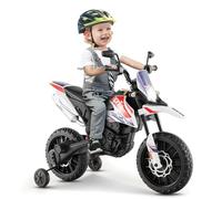GOPLUS Aprilia RX125 Moto Electrique Enfants 12V avec Phare,Voiture Electrique Enfants avec Musique,Charge 30KG,5,5-6km/h,Moto Porteur Bebe 3-8 Ans(Blanc)