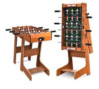 GOPLUS Baby-Foot Pliable Adultes et Enfants, Table de Jeu de Football Pliant avec 2 Marqueurs de Scores, 2 Boîtes, 2 Balles, pour 3 Ans+, 69 x 36,5 x 71 CM