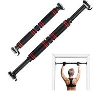 GOPLUS Barre de Traction Murale,Barre de Fitness pour Exercices Pull Up Fixation sans Vis,Barre de Musculation 65-100cm