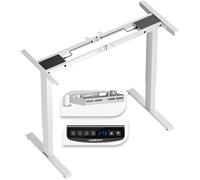 GOPLUS Bureau Assis Debout Électrique, 109 x 45 x 70-120 CM, Cadre de Bureau Réglable en Hauteur et Largeur, Blance