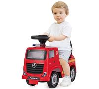GOPLUS Camion de Pompier Pousse-Pousse Enfants, Porteur Bebe Mercedes-Benz,Trotteur Marcheur avec Dossier, Klaxon et Musique, Charge 23KG, pour 2-6 Ans,48,8 x 24,4 x 35,3 CM
