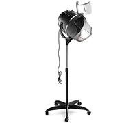 GOPLUS Casque Sèche Cheveux sur Pied Hauteur Réglable 125-160CM | Casque Cheveux Chauffant avec Minuteur et Température Ajustables, Soins Capillaires Professionnel, Noir -1050W
