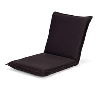 GOPLUS Chaise de Sol Pliante avec 6 Positions Réglables, Fauteuil Convertible Paresseux Inclinable Rembourré d’Éponge, Chaise de Plancher pour Maison, Bureau,97x47x8CM (Marron)