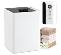 GOPLUS Chauffe-Serviettes 23 L, 125℃ Température, Seau Chauffe Serviettes Arrêt Automatique, Ecran LED, Minuterie de 15 à 90 Min, pour Serviettes 114 x 178cm, Peignoirs, Couvertures, Blanc