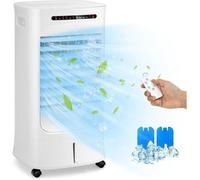 GOPLUS Climatiseur Mobile 10L sans Évacuation-Rafraîchisseur d'Air/Ventilateur-avec Télécommande/Minuterie-Oscillation Réglable