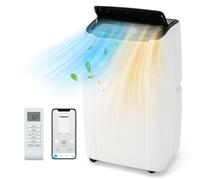 GOPLUS Climatiseur Mobile 14000BTU, 1,3 kW, 5 en 1 Fonction de Refroidisseur, Chauffage, Déshumidificateur, Automatique, Ventilateur, Climatiseur Portable, Mode Nuit, Minuterie 24H, Télécommande, 65m²