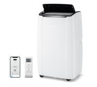 GOPLUS Climatiseur Mobile 4 en 1 de 12000 BTU, Rafraichisseur d'Air Portable Mobile avec Chauffage, Ventilateur & Déshumidificateur, Télécommande, Minuterie 24H, Kit d'Installation, pour Pièces 42㎡