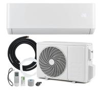 GOPLUS Climatiseur Reversible 12000 BTU 3,4 KW avec Fonction Chauffage et Refroidissement R32, Climatiseur Split Mural Silencieux 7 Mode, 8 Vitesse avec Pompe à Chaleur, Écran LED