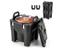 GOPLUS Conteneur Isotherme 30 L, Récipient à Soupe, Boîte Chaude de Restauration, Corps en Acier Inoxydable de Qualité Alimentaire