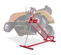 GOPLUS Cric Lève Tracteur de Tondeuse, Lève Tracteur Tondeuse en Métal, Leve Tracteur Tondeuse Hauteur Réglable 11,5-77cm, Outillage de Mecanicien Charge 400kg, Nettoyage Facile, Noir (Rouge)