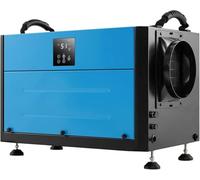 GOPLUS Deshumidificateur d Air Industriel 58,5L/Jour, Débit d'air 357m³/h, Panneau de Contrôle, Déshumidificateur Electrique 20%-90% Humidité, 2 Méthodes Drainage, Minuterie, pour 80㎡ (Bleu)