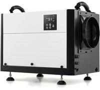 GOPLUS Deshumidificateur d Air Industriel 58,5L/Jour, Débit d'air 357m³/h, Panneau de Contrôle, Déshumidificateur Electrique 20%-90% Humidité, 2 Méthodes Drainage, Minuterie, pour 80㎡ (Blanc)