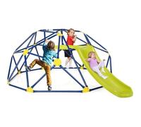 GOPLUS Dôme d'Escalade et Toboggan Enfants 3 Ans+,Échelle à Grimper Géométrique en Métal,Charge 150KG,Aire de Jeux,Jaune