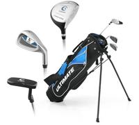 GOPLUS Ensemble Club de Golf Complet en 5 Pièces, Club 3 en Bois & 7 et 9 en Métal & Putter & Sac à Trépied 20 x 14 x 90 cm