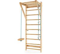 GOPLUS Espalier Suédois en Bois avec 13 Barres, Échelle Suédoise Murale pour Fitness, Exercice, Thérapie, Capacité 100 KG
