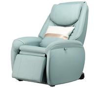 GOPLUS Fauteuil de Massage SL Track, Relaxation avec Chauffage Lombaire, Détection Automatique des Épaules, Télécommande, Roulettes & Coussin, Fauteuil Shiatsu pour Domicile ou Bureau (Vert)
