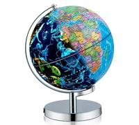 GOPLUS Globe Terrestre Lumineux Interactif 3 en 1 pour Enfants - Carte du Monde, 88 Constellations, Veilleuse, Support Décoratif pour Maison, Salle de ureau