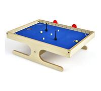 GOPLUS Jeu de Société Magnétique pour 2 Personnes, Mini Baby-Foot avec 2 Poignées, 2 Balles & Marqueur Manuel, Jeu d'Adresse pour Enfants, Adultes, Famille & Fêtes, 45x33,5x14 cm