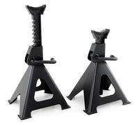 GOPLUS Lot de 2 Chandelle Voiture Jusqu'à 6 Tonnes, Chandelles Hauteur Réglables 360 à 585mm, Cadre en Métal avec Levier, Supports pour Garage, Voiture, SUV, Camionnette, Camping-Car