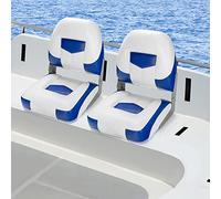 GOPLUS Lot de 2 Siège Pilot de Bateau, Chaise Pliable de Bateau avec Design Ergonomique, Assise de Pilotage avec Bas Dossier,Fauteuil Pliant Pêcherpour Voilier, Bateau de Pêche, Yacht 42x50x52cm