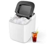 GOPLUS Machine à Glaçons 15 KG/jour, 9 Glaçons par 6-8 Min,40x 28x34,5 cm, avec Panneau de Commande&Auto-Nettoyage,Blanc