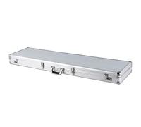 GOPLUS Mallette pour Fusil, Etui pour Arme Longue en Aluminium, Valise à Fusil avec 2 Serrures à Combinaison, Boîte Etanche de Protection pour Rangement, Transport Pratique, 134 x 35 x 12CM (Argent)
