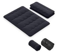 GOPLUS Matelas Futon Japonais 1/2 Personnes,Lit de Couchage Enroulable de Sol Pliable et Portable avec Sac de Transport pour Camping, Voyages en Voiture 90/140x200CM (Noir,140 x 200 cm)