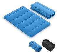 GOPLUS Matelas Futon Japonais 1/2 Personnes,Lit de Couchage Enroulable de Sol Pliable et Portable avec Sac de Transport pour Camping, Voyages en Voiture 90/140x200CM (Bleu, 140x200CM)