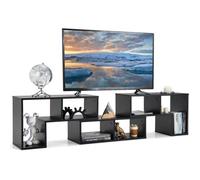 GOPLUS Meuble TV Console 3 pièces pour téléviseurs jusqu'à 165,1CM,Style Moderne,Conception à Combinaison Libre,Noir