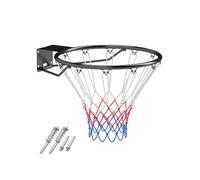 GOPLUS Mini Panier de Basket, Anneau φ45 CM en Métal Solide, Filet en PE, Panier de Basket Interieur Mural Professionnelle, Fixation Métallique Robuste, Résistant aux Intempéries, pour Enfant, Adulte