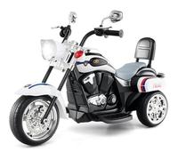 GOPLUS Moto Electrique Enfant 6V, Vitesse 2,5-3km/h, Charge 30 KG, pour Garçons Filles 3 an+s (Policier Blanc)